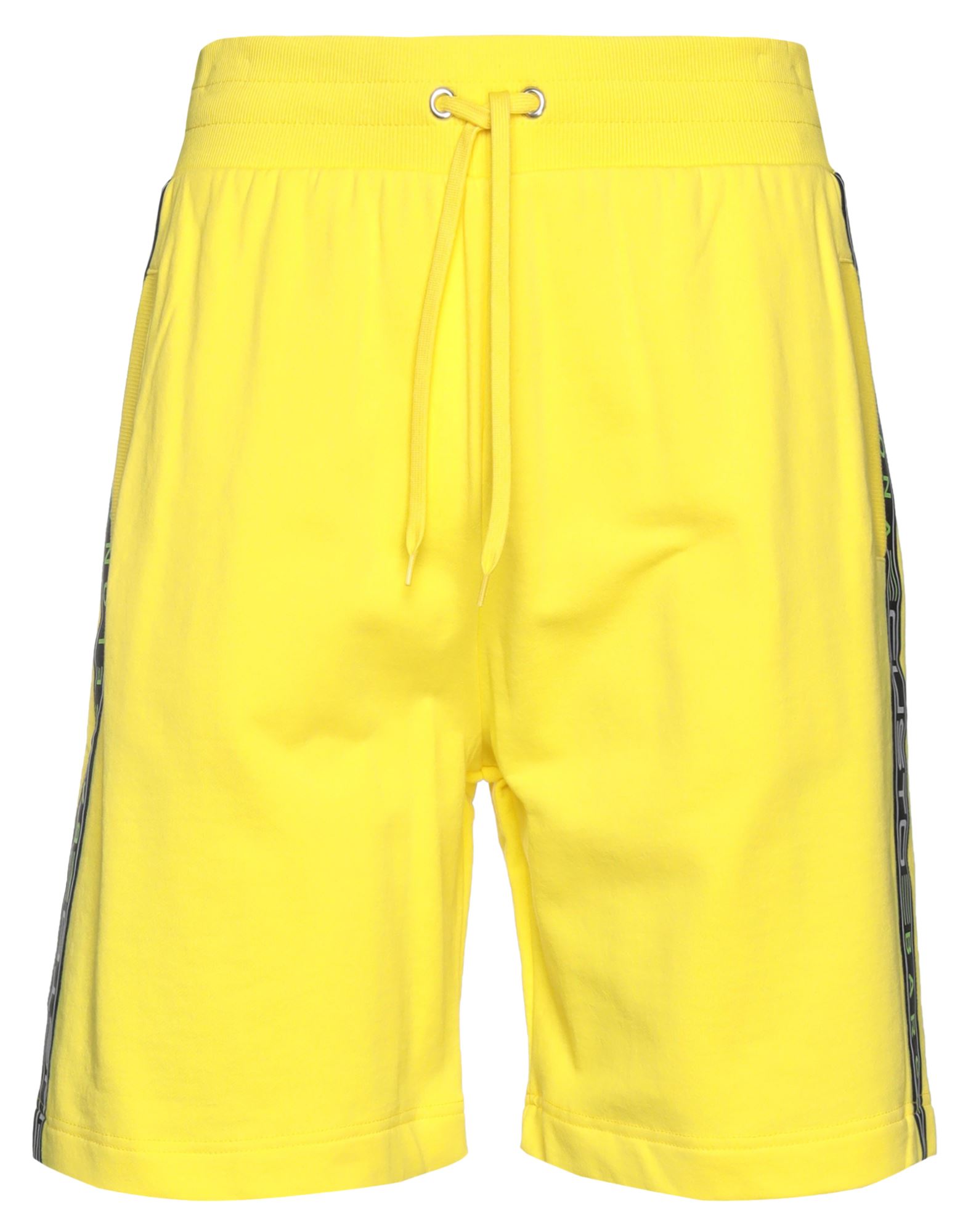 Custo Barcelona Man Shorts & Bermuda Shorts Yellow Size M Cotton, Elastane