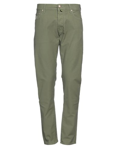 Jacob Cohёn Man Pants Military Green Size 32 Cotton, Elastane In Green