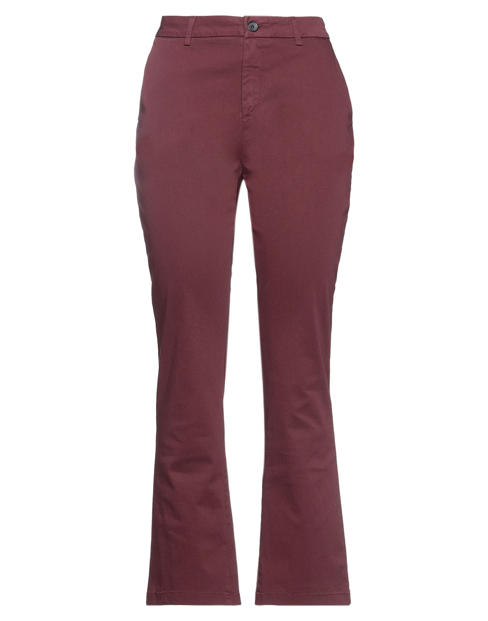 DEPARTMENT 5 DEPARTMENT 5 WOMAN PANTS BURGUNDY SIZE 29 COTTON, ELASTANE