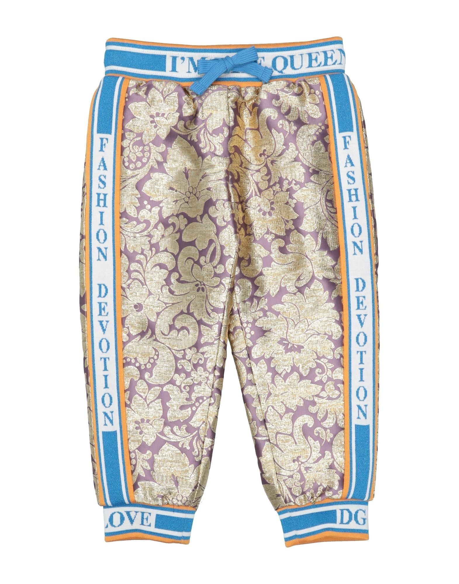 Shop Dolce & Gabbana Toddler Girl Pants Gold Size 6 Polyester, Silk, Metallic Fiber, Viscose