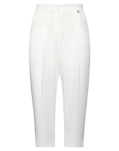 Relish Woman Cropped Pants Ivory Size 4 Polyester, Elastane In White