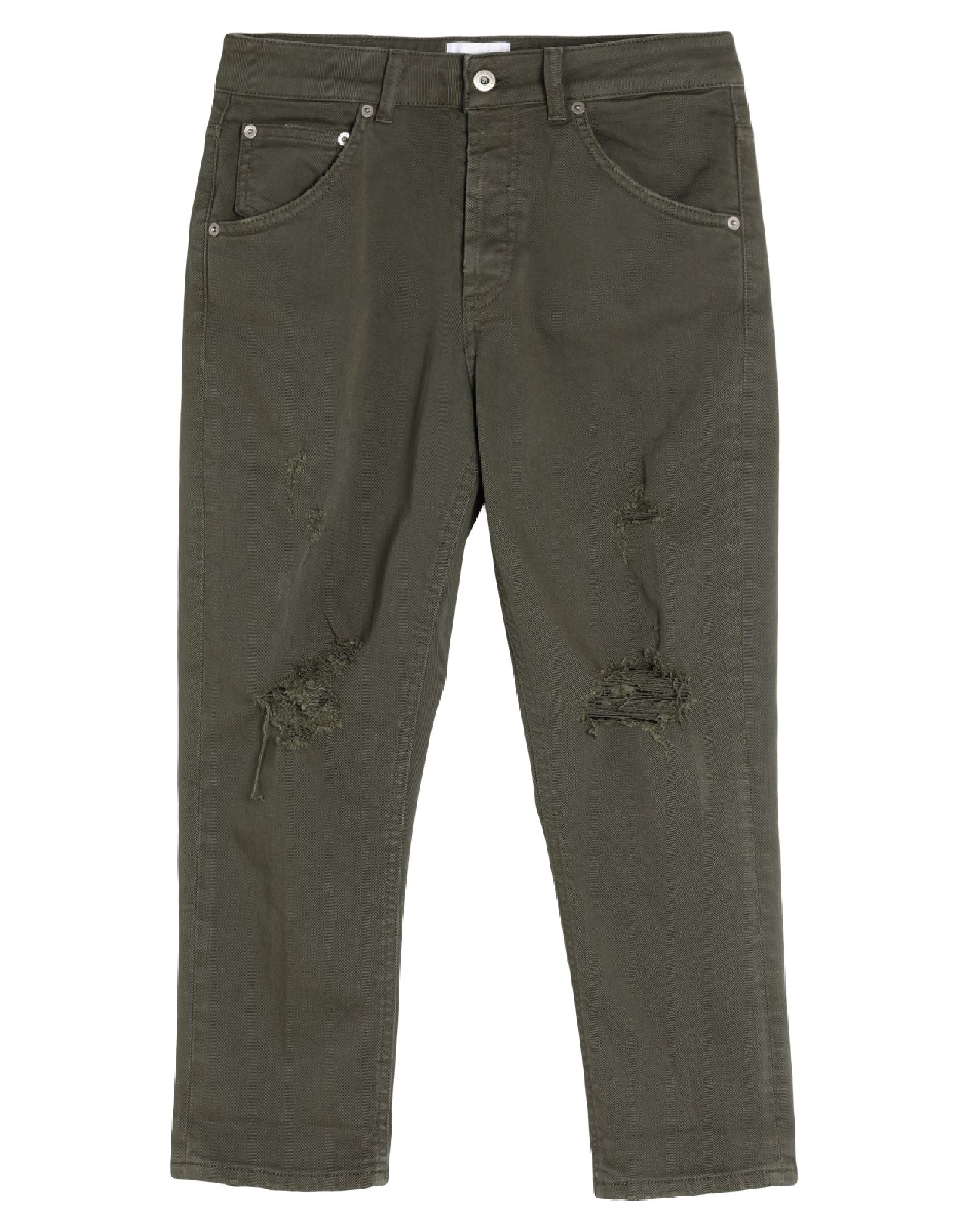 Dondup Denim Cropped In Military Green