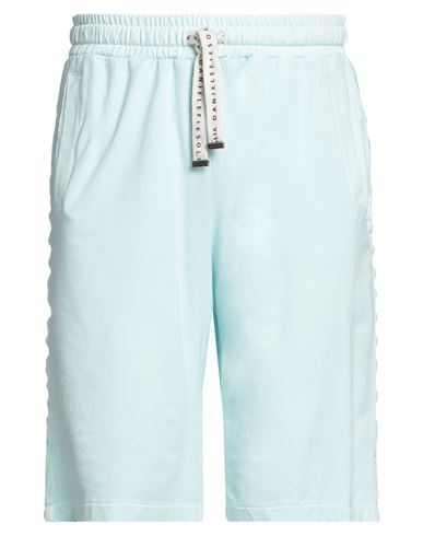 Daniele Fiesoli Man Shorts & Bermuda Shorts Light Blue Size L Cotton, Elastane