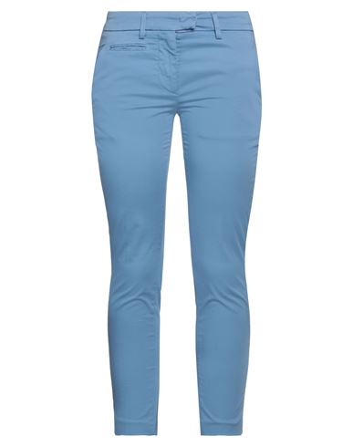 Dondup Woman Pants Pastel Blue Size 26 Cotton, Elastane