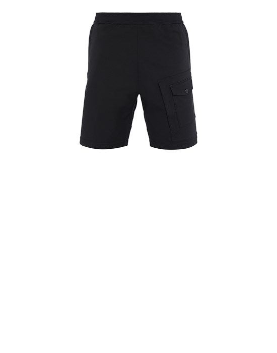  STONE ISLAND L15X4 STONE ISLAND MARINA<br>TWO WAYS STRETCH RECYCLED NYLON TWIL Bermuda shorts Man Black