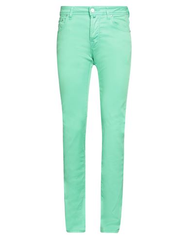 Jacob Cohёn Man Pants Emerald Green Size 30 Cotton, Lyocell, Elastane In Green