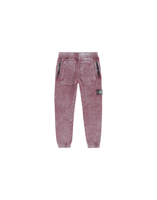 Fleece Trousers Man 60941 DUST COLOUR Front STONE ISLAND KIDS