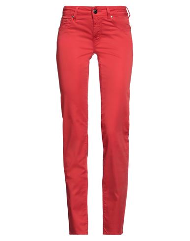 Shop Jacob Cohёn Woman Pants Red Size 26 Cotton, Elastane