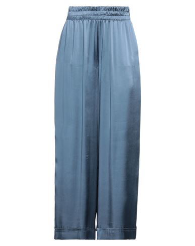 Semicouture Woman Pants Slate Blue Size 6 Acetate, Silk
