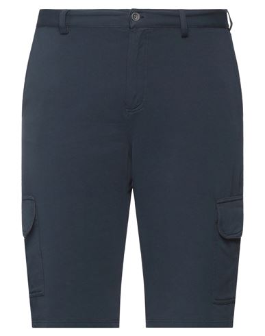 Alpha Studio Man Shorts & Bermuda Shorts Midnight Blue Size 36 Cotton, Elastane