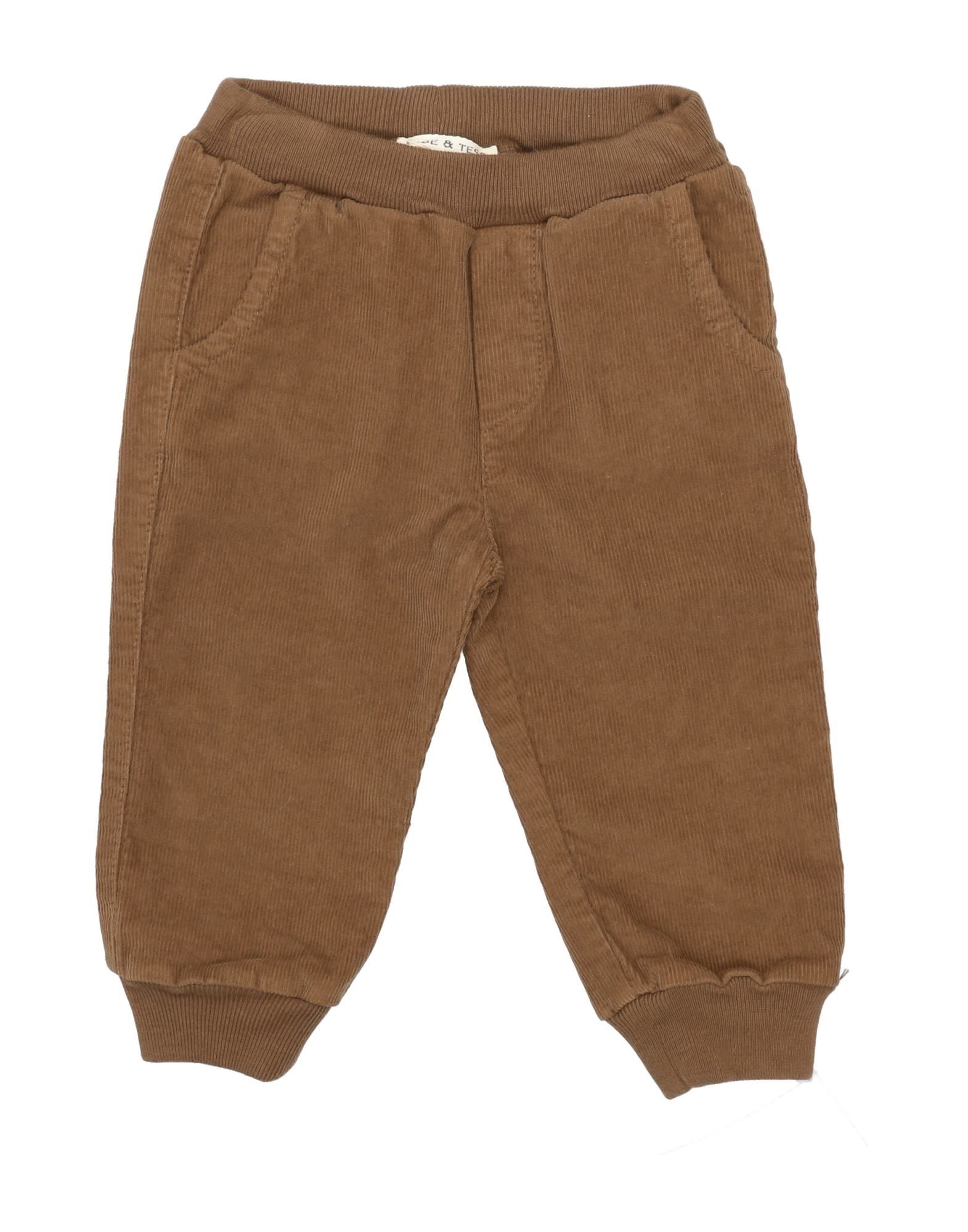 Babe And Tess Kids' Pants In Dark Brown