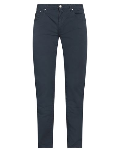 Jacob Cohёn Man Pants Midnight Blue Size 32 Cotton, Elastane In Blue