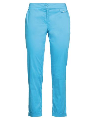 Patrizia Pepe Woman Pants Azure Size 6 Cotton, Polyamide, Elastane