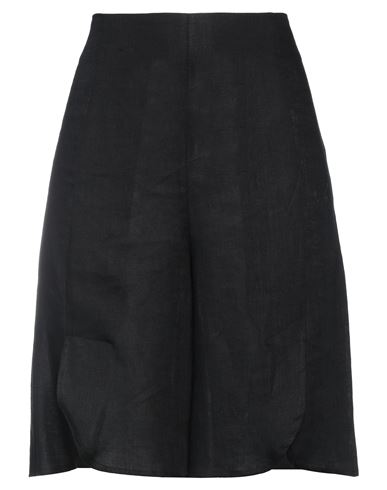 L'autre Chose L' Autre Chose Woman Shorts & Bermuda Shorts Black Size 4 Linen