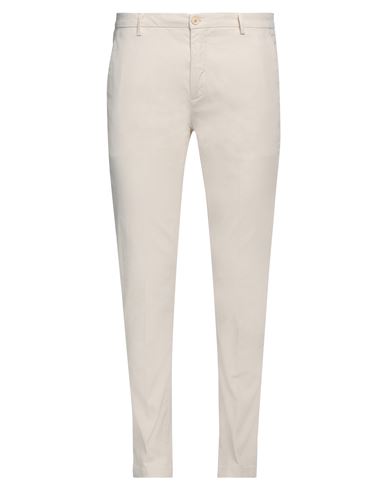 Shop Yan Simmon Man Pants Ivory Size 40 Cotton, Elastane In White