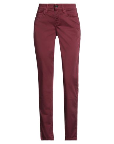 Kaos Jeans Woman Pants Burgundy Size 28 Cotton, Elastane In Red