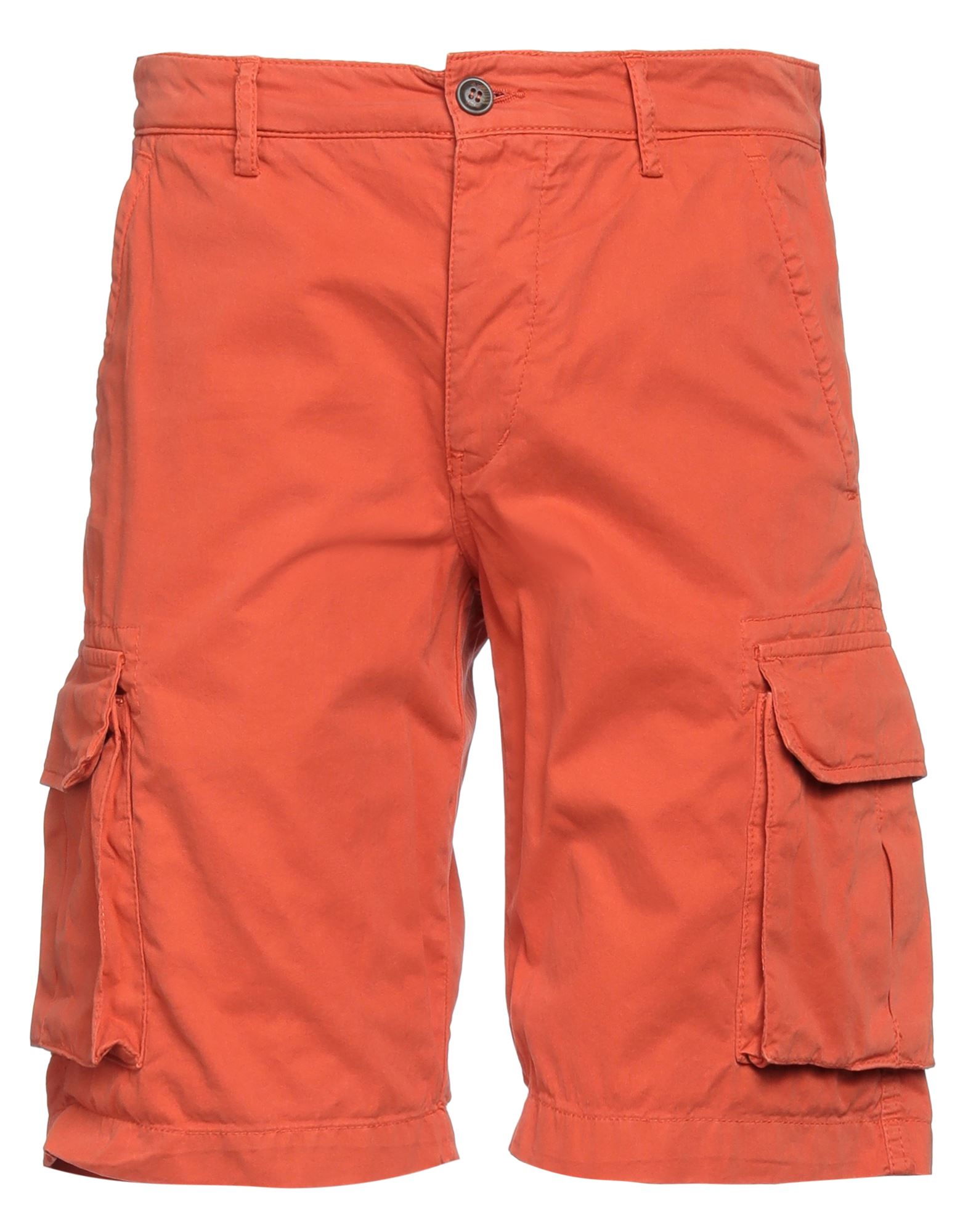 40weft Man Shorts & Bermuda Shorts Orange Size 28 Cotton