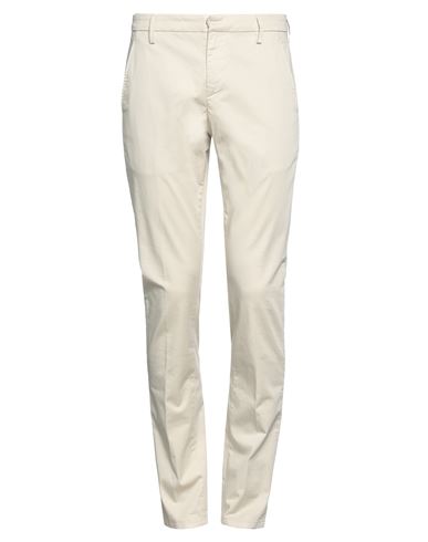 Dondup Man Pants Cream Size 31 Cotton, Elastane In White