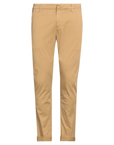 Dondup Man Pants Camel Size 34 Cotton, Elastane In Brown