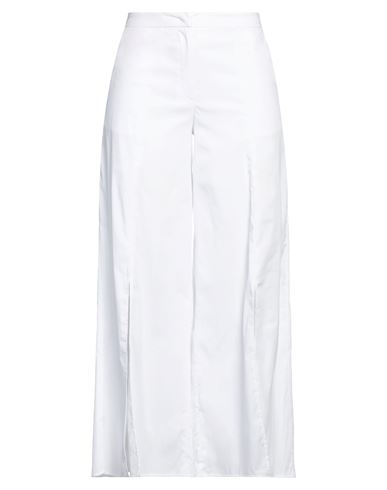 Shop Jijil Woman Pants White Size 10 Cotton, Polyamide, Elastane