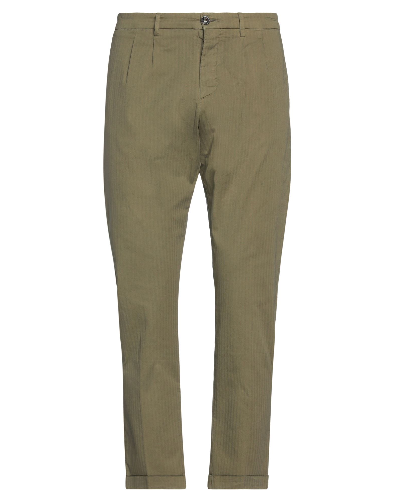 Shop People (+)  Man Pants Military Green Size 36 Cotton, Elastane
