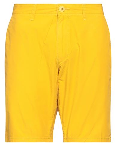 Napapijri Man Shorts & Bermuda Shorts Ocher Size 33 Cotton In Yellow