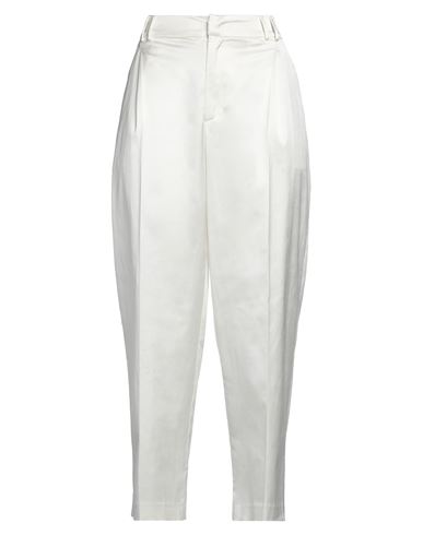 Pt Torino Woman Pants Ivory Size 6 Cotton, Viscose, Elastane In White
