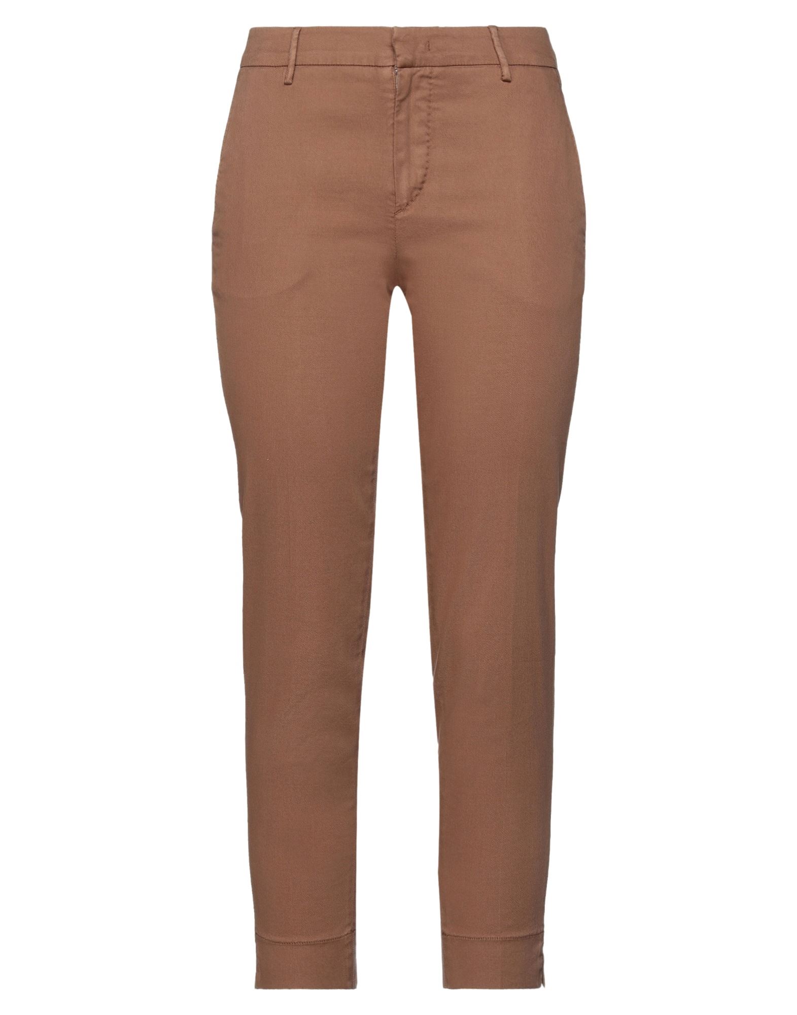 PT TORINO PT TORINO WOMAN PANTS BROWN SIZE 10 COTTON, LYOCELL, ELASTANE