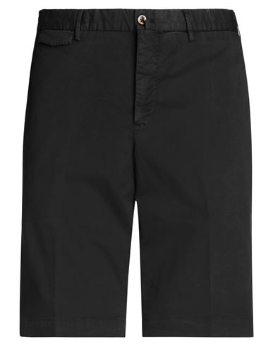 Pt Torino Man Shorts & Bermuda Shorts Black Size 38 Cotton, Elastane