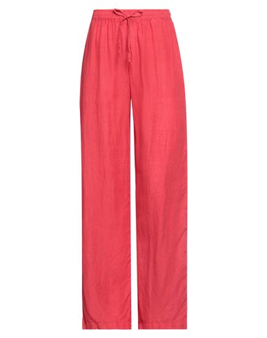 Shop 120% Lino Woman Pants Red Size 4 Linen