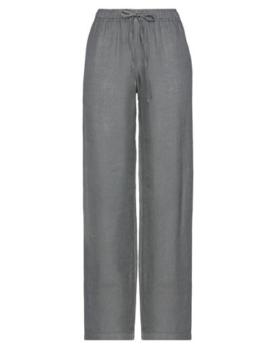 120% Woman Pants Midnight Blue Size 2 Linen In Grey