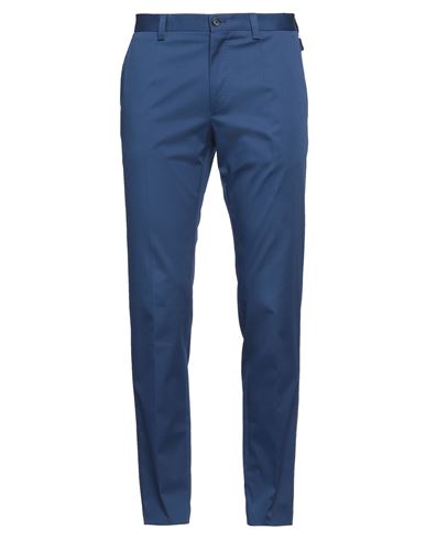 Dolce & Gabbana Man Pants Navy Blue Size 38 Cotton, Elastane