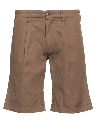 Michael Coal Man Shorts & Bermuda Shorts Brown Size 28 Cotton, Linen, Elastane