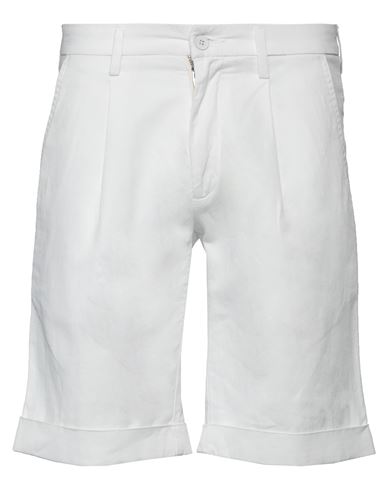 Michael Coal Man Shorts & Bermuda Shorts Ivory Size 28 Cotton, Linen, Elastane In White