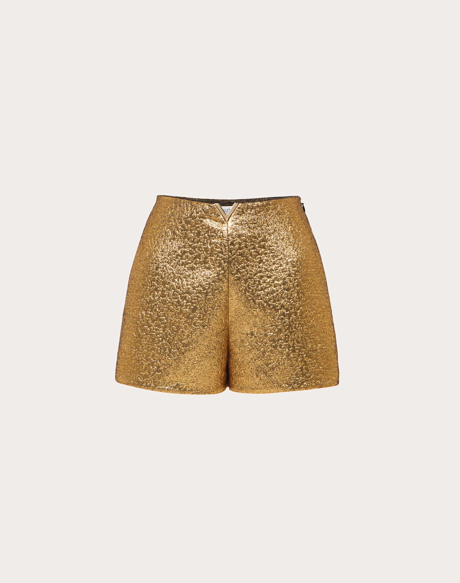 Valentino V-gold High-rise Matelassé Shorts | ModeSens
