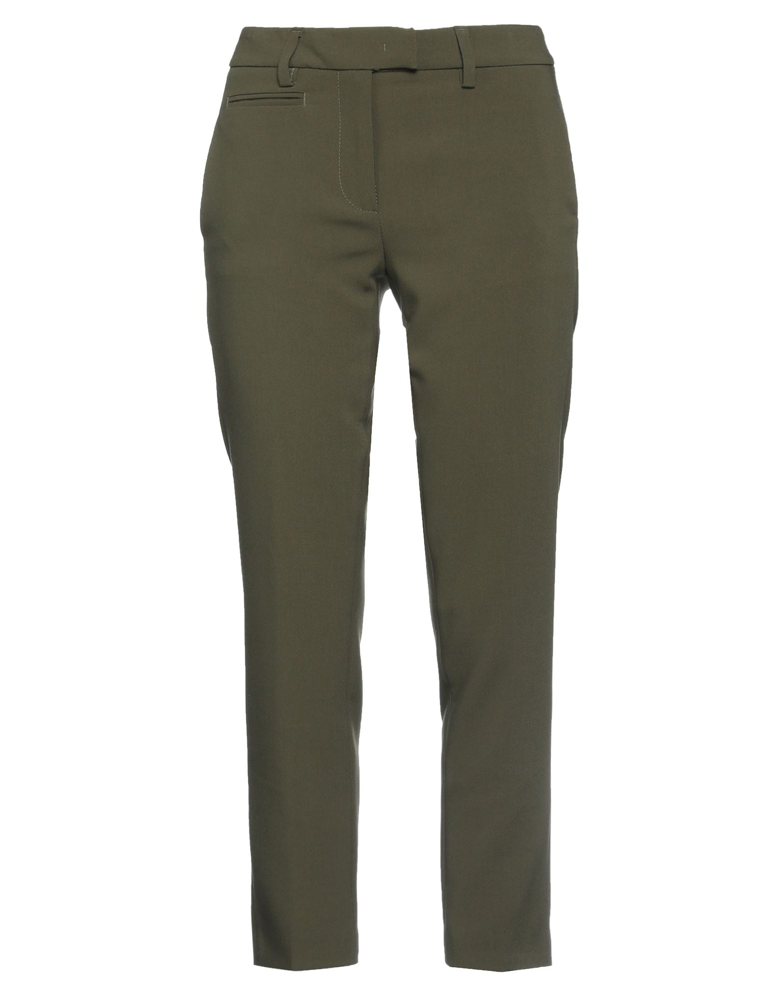 Shop Dondup Woman Pants Military Green Size 31 Polyester, Viscose, Elastane