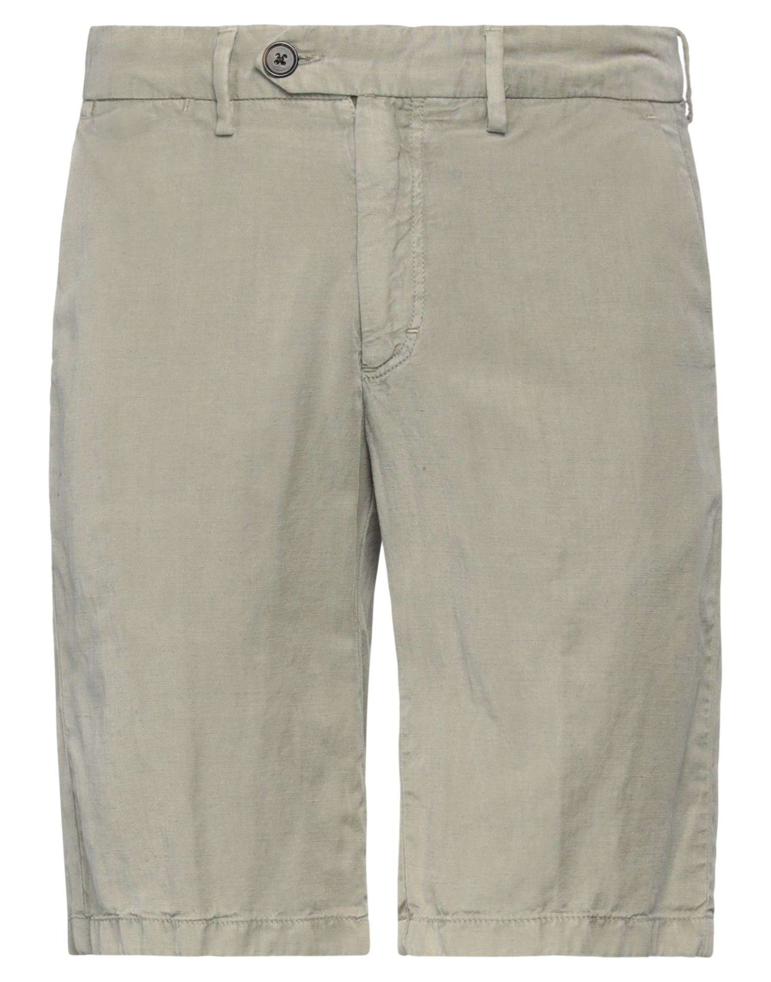 Seventy Sergio Tegon Man Shorts & Bermuda Shorts Sage Green Size 30 Lyocell, Linen, Cotton