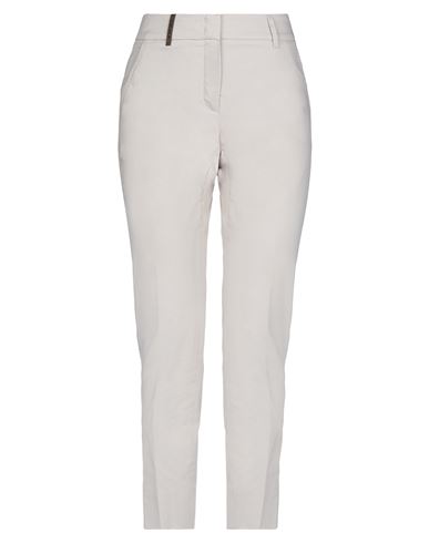 Man Pants Ivory Size 38 Cotton, Elastane