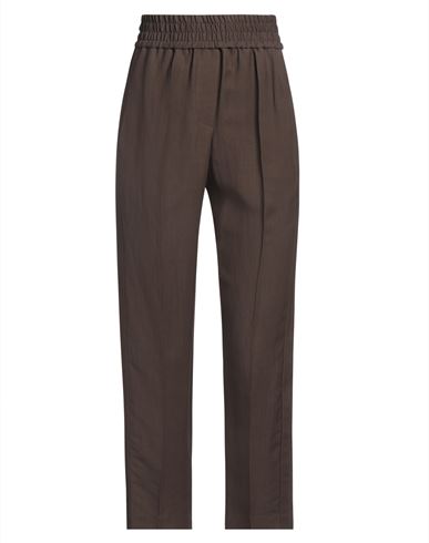 Brunello Cucinelli Linen Trousers Pants In Brown