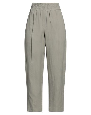 Brunello Cucinelli Woman Pants Light Grey Size 8 Viscose, Linen In Grey