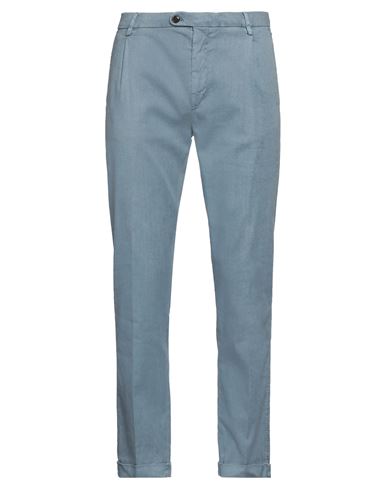 Barmas Man Pants Light Blue Size 33 Linen, Cotton, Elastane In Blue