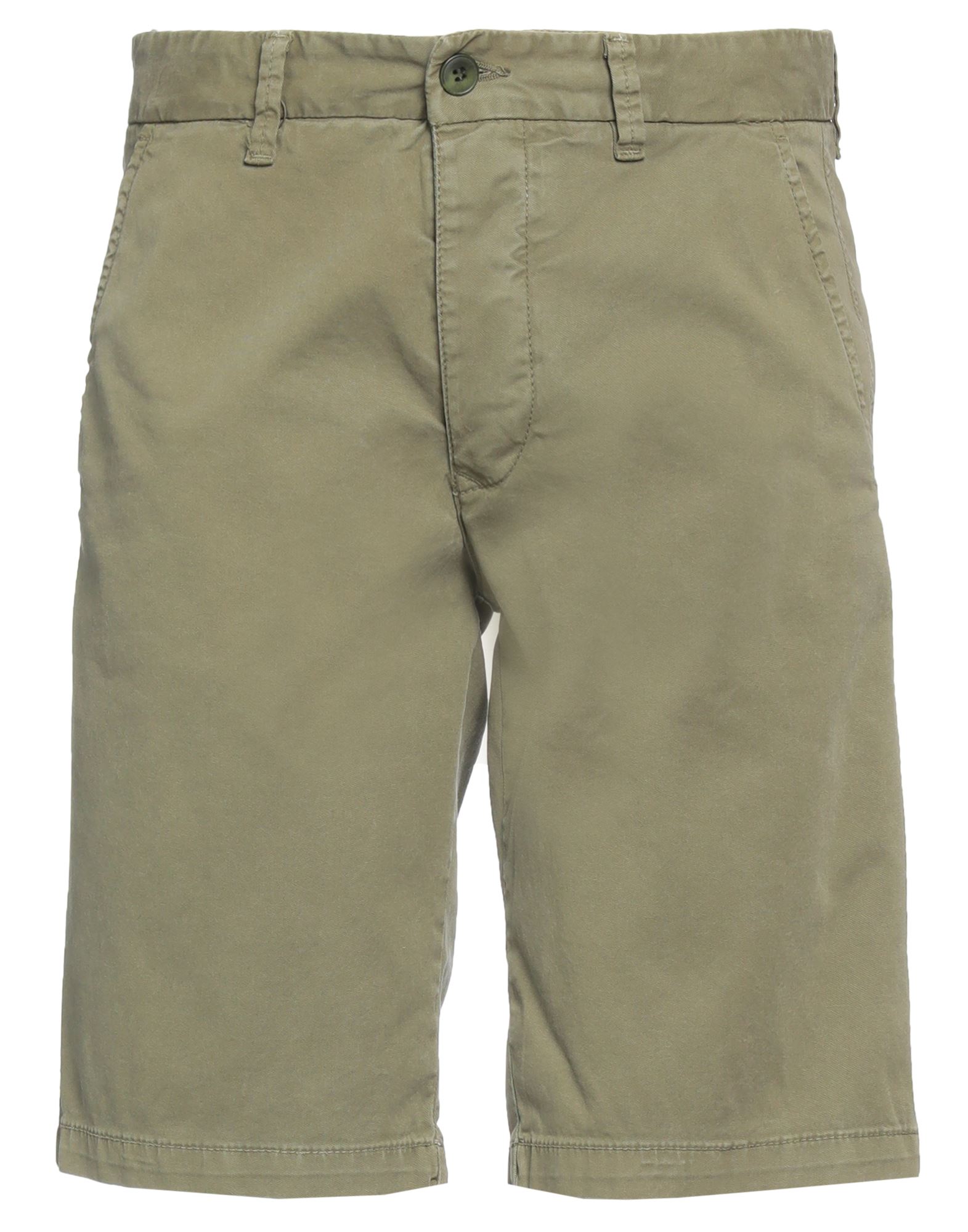 Blauer Man Shorts & Bermuda Shorts Sage Green Size 30 Cotton, Elastane