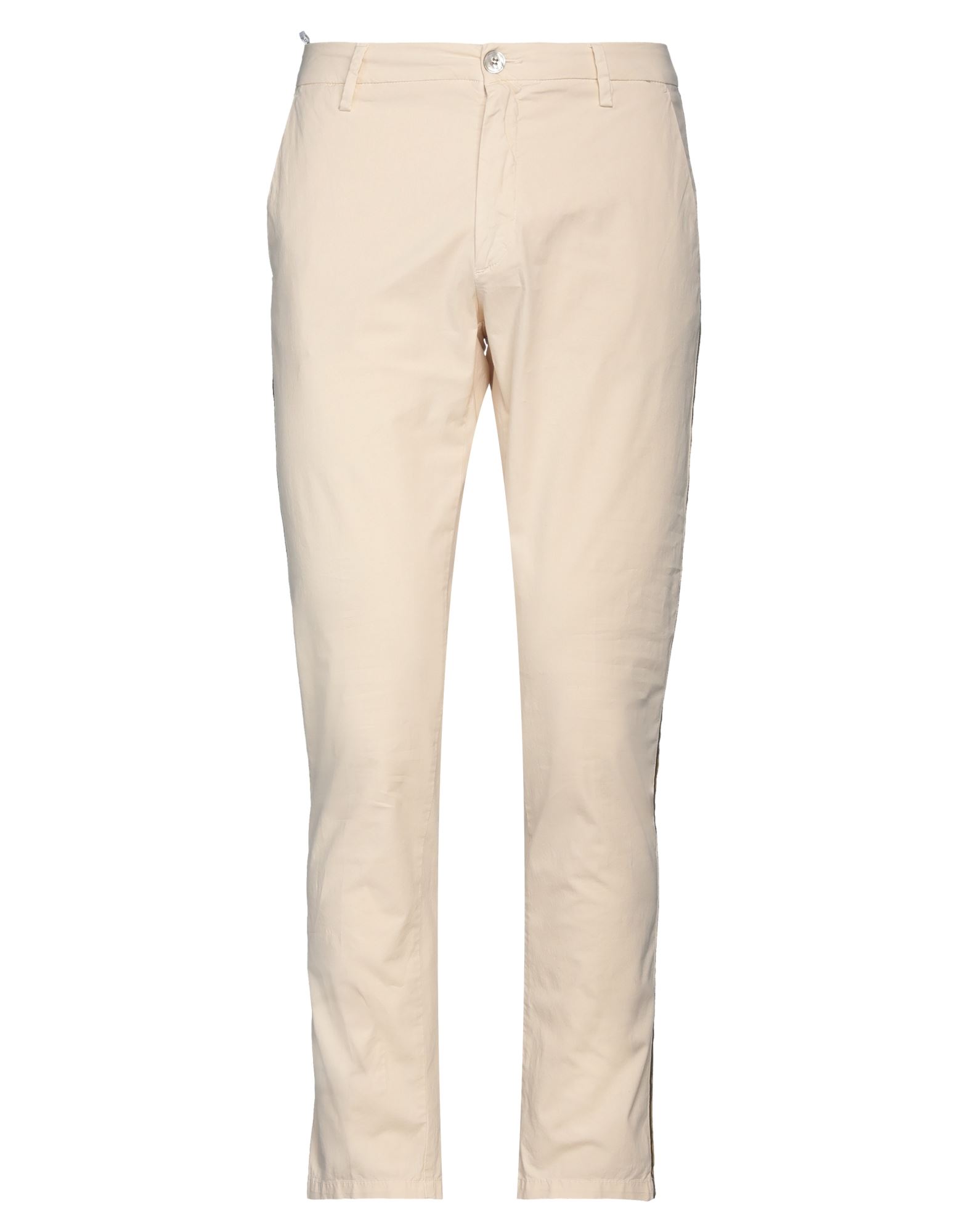 Shop Aglini Man Pants Ivory Size 30 Cotton, Elastane In White
