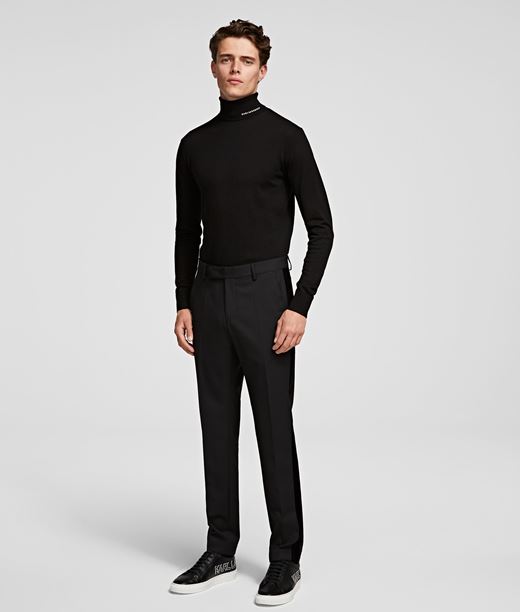 Image of Suit Pants With Velvet Stripe