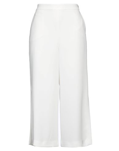 Hanita Woman Cropped Pants White Size 10 Polyester