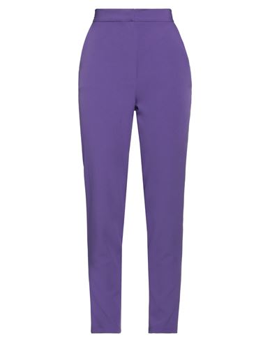 Actualee Woman Pants Light Purple Size 6 Polyester, Elastane