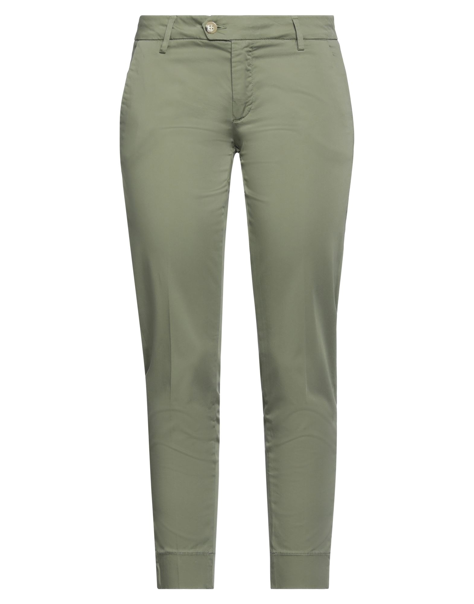 Shop Bonheur Woman Pants Military Green Size 29 Cotton, Elastane