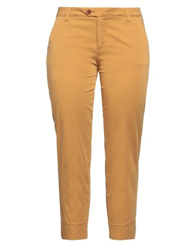 Shop Bonheur Woman Pants Mustard Size 34 Cotton, Elastane In Yellow