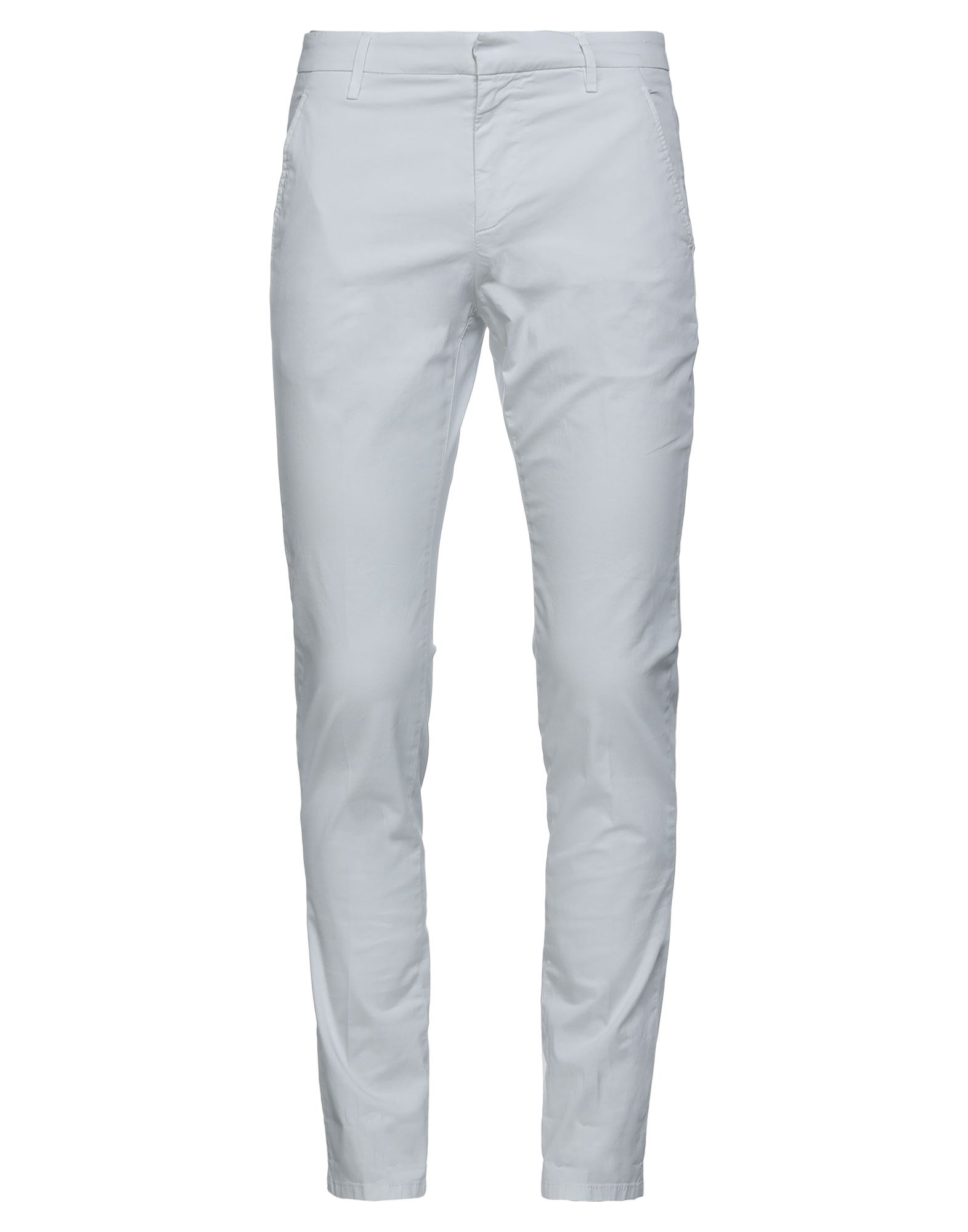Dondup Man Pants Grey Size 35 Cotton, Polyester, Elastane In Light Grey