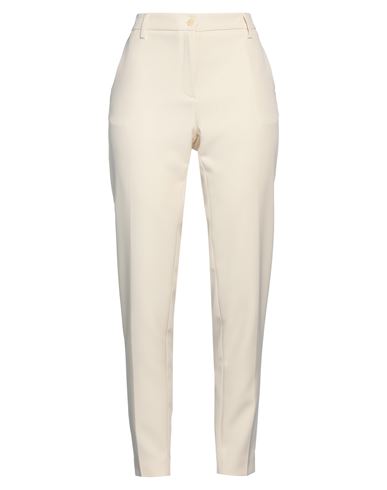 Happy25 Woman Pants Cream Size 8 Polyester, Elastane In White